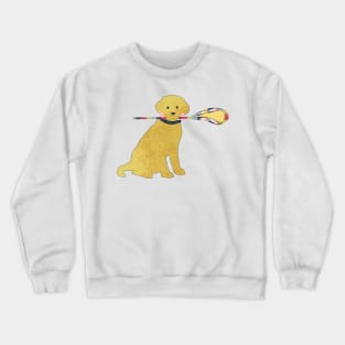 Preppy Yellow Lab Lacrosse Dog Crewneck Sweatshirt